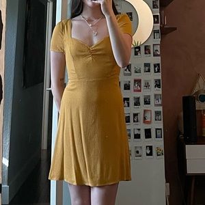 Honey Belle yellow polka dot dress